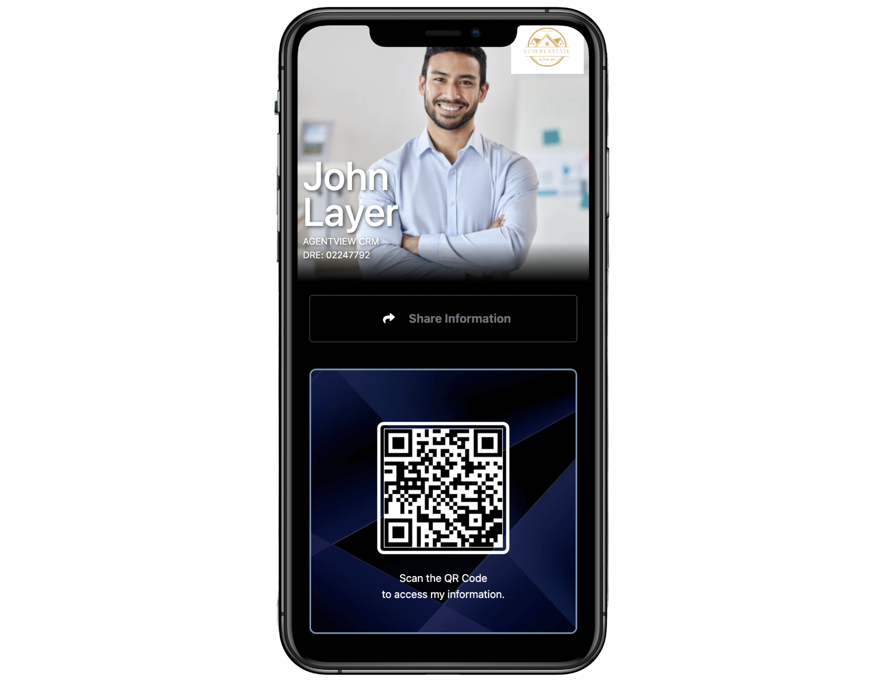 AGENTVIEW personalized virtual business card branding